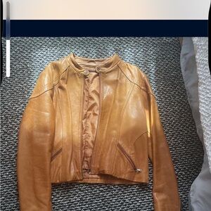 Women's Tan Leather Jacket